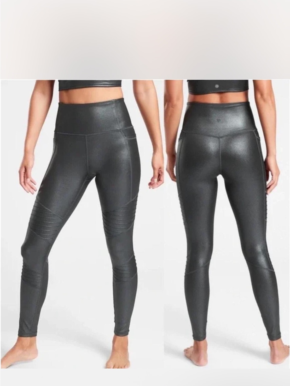 Athleta Inclination Moto Shimmer Tight. Size XS
